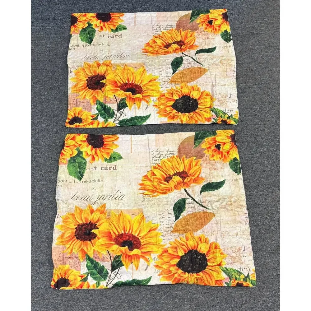 New in Package - Asuexpect 3 Piece Sunflower Quilt with Shams- Queen Size